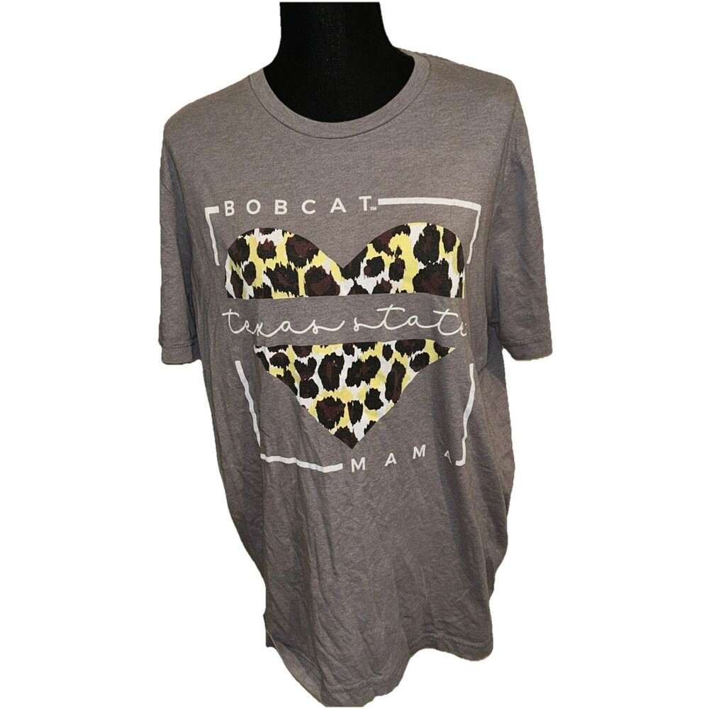 Barefoot Campus Outfitter XL Bobcat Texas State Mama Short Sleeve T-Shirt